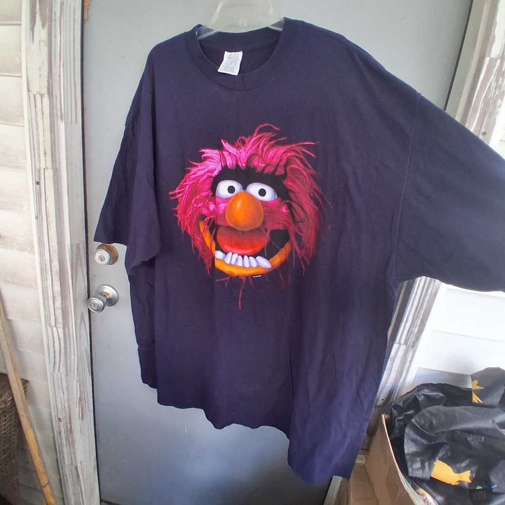 Jim Henson Muppets Animal Big Mens T-shirt 4x 4xl VGUC USA Wild Oats Plum